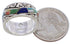 Sterling Silver Jewelry Water Wave Multicolor Ring Size 6-3/4 EX40894